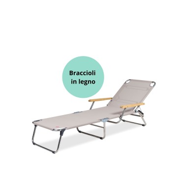 Amigo relax 035TXA Versione standard dotata di braccioli in robinia.